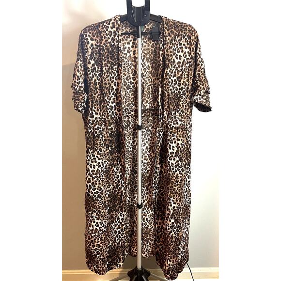 Wild Fable Women's Leopard Long Coverup Kimono XL/XXL - Picture 1 of 6